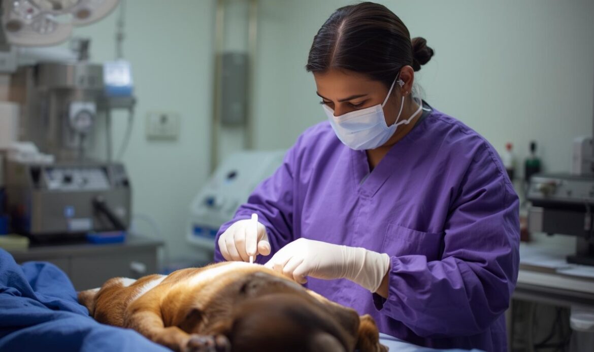 dog hospital vet in kolkata performing surgery on a dog