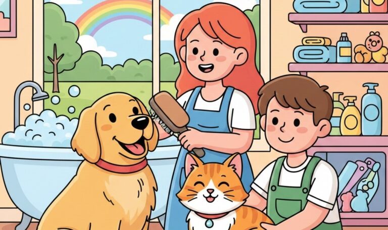 Pet grooming and hygiene care at a trusted pet care hospital in Santoshpur for dogs and cats