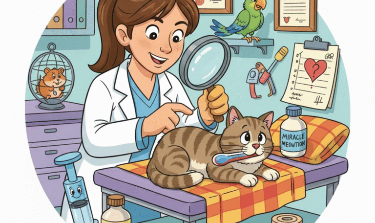 Veterinarian performing a pet diagnostic test in Santoshpur to check a cat’s health at Pups & Kits Pet Hospital