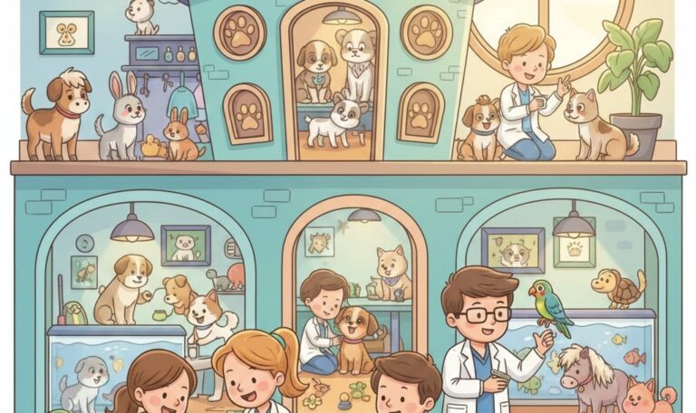 Veterinarians caring for dogs, cats, birds, and small animals inside a friendly pet hospital near you in Santoshpur